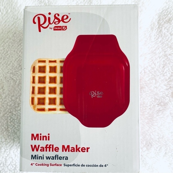 Rise By Dash Mini Waffle Maker – Red - Picture 2 of 7